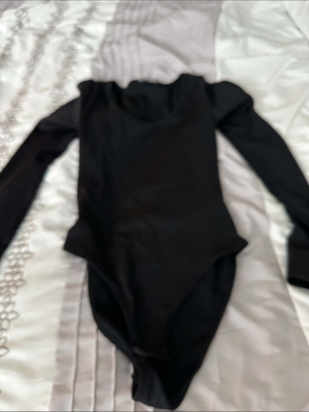 Kids Black Long-Sleeve One-Piece Bodysuit